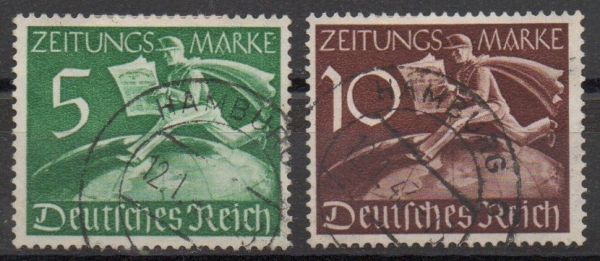 Michel Nr. Z 738 - Z 739, Zeitungsmarke gestempelt.